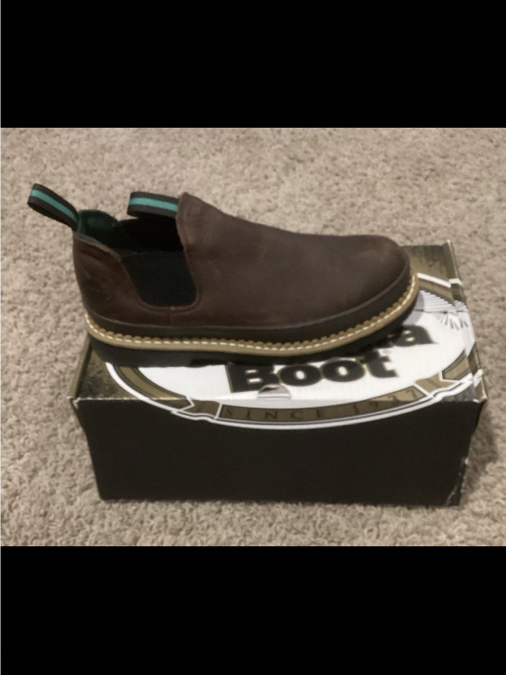 Georgia Boots Steel Toed Men’s Brown Slip-On Chelsea Work Boot